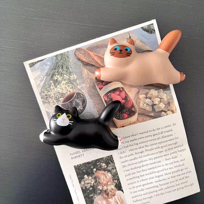 Cute Cat Refrigerator Magnets Sticker Creative Resin Cartoon 3D Cat Fridge Sticker Fridge Magnets Home Kitchen Decoration Gifts