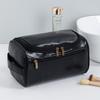 Leather Men Business Portable Storage Bag Toiletries Organizer Women Travel Cosmetic Bag Hanging Waterproof Wash Pouch