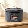 Felt Hat Storage Box with Clear Window Large Capacity Foldable Portable for Travel Closet Organization