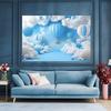 2D Dreamy Hot Air Balloon Backdrop Baby Shower Photography Background