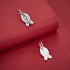 S925 Sterling Silver Fish Pendant Charm for DIY Handmade Beading and Weaving Bracelet/Necklace Accessories.