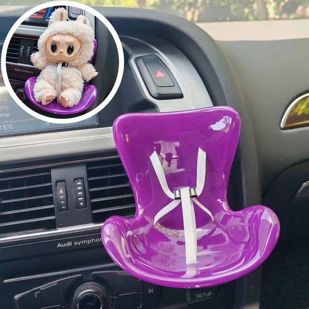 15-17cm Car Doll Seat Labubu Doll Safety Seat Cute Doll Air Outlet Aromatherapy Decoration Car Interior Ornament Accessorie Gift