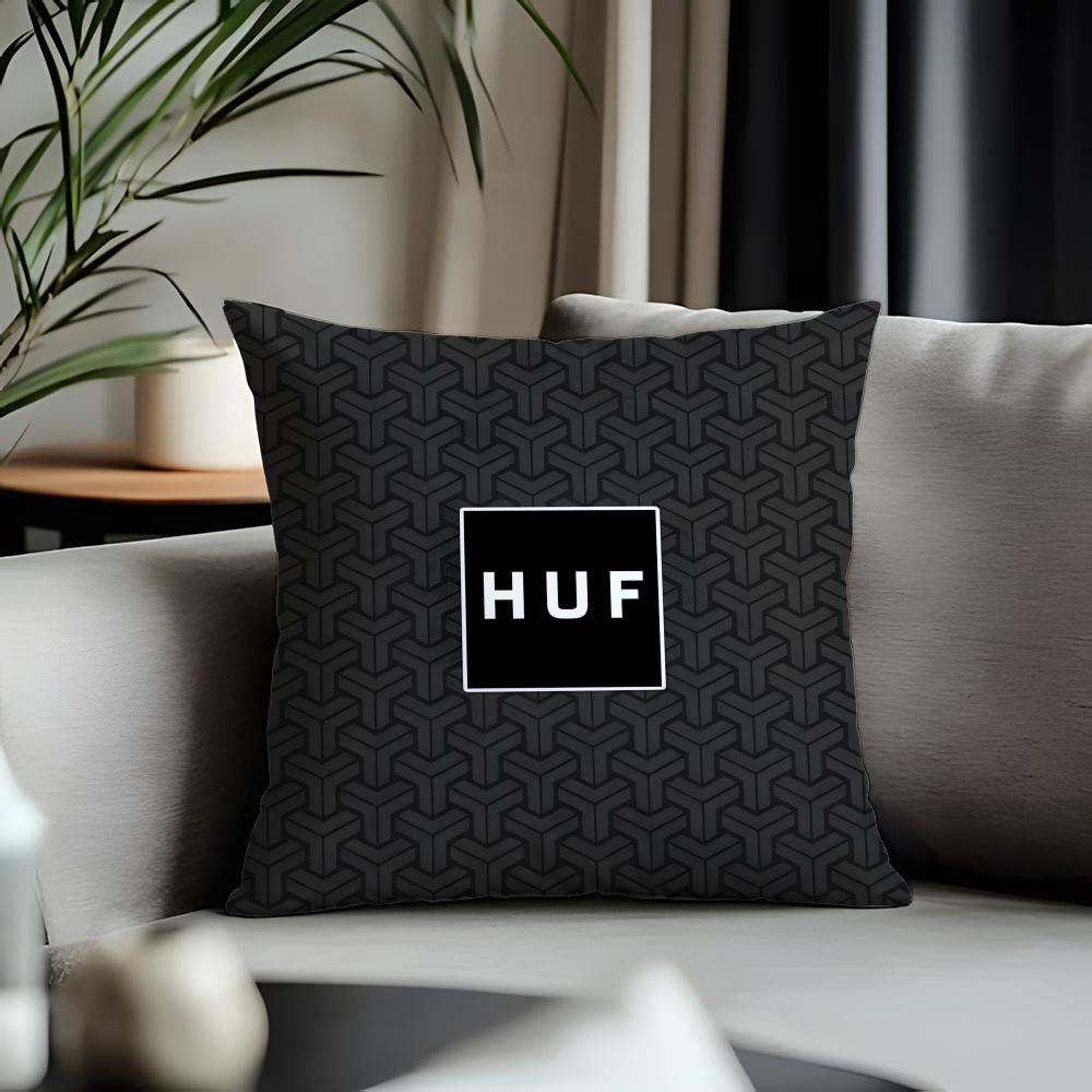 Hot Hhufable Cushion Cover Antidustmite Pillowcase Invisible Zipper Silky Short Plush Sofa Cushion Cover