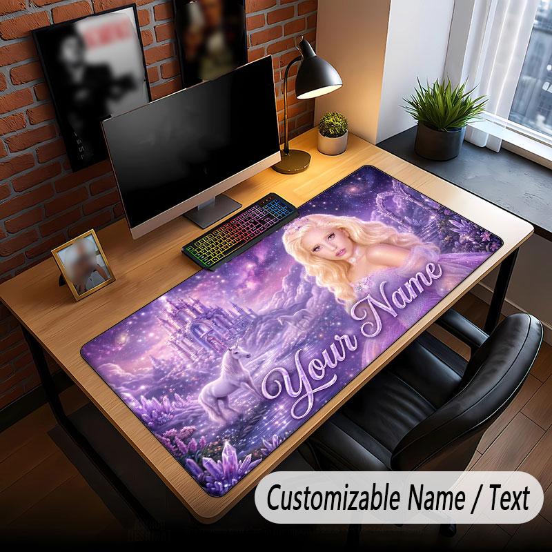 Custom Name Extended Mouse Pad,Lady Gaga Gaming Desk Mat For Home Office Desktop Decor