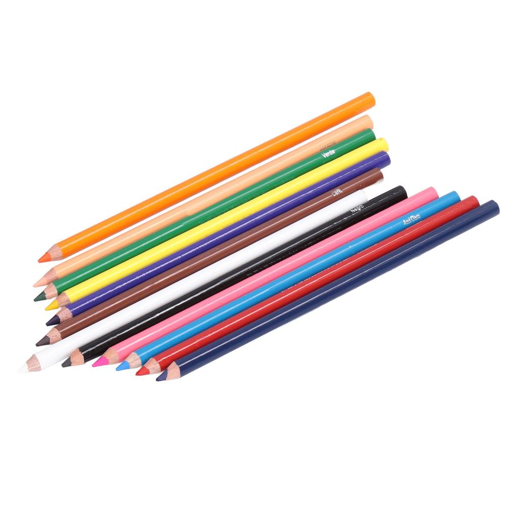 12Pcs Oil Colored Pencils Vibrant Colors Rich Hues Pre Sharpened Safe Odorless Easy Colouring Color Pencil Set