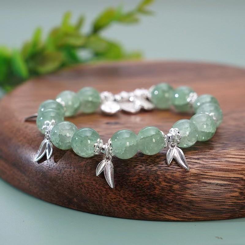 Modern Chinese Style Geometric Leaf Design Bracelet For Women Alloy Plated Jewelry