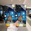 Tempered Glass Phone Case For Galaxy S26 S21 S22 S23 S24 S25 FE Ultra Plus . Vintage Castle Style.