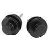 2Pcs Guitar Strap Locks Security Buttons Heavy Duty Metal Flat Round Head Non Slip Fall Resistant Tool Black