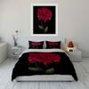 Rose Art Decor Set Soft Comfortable Duvet Cover Bedding Set Included 1*Duvet Cover & 2*Pillowcases, Gift