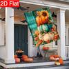 2D Flat, 2D Flat Autumn Thanksgiving Pumpkin Maple Leaf Sunflower Welcome Garden Flag_3-28x40 Inch Outdoor Garden Flag Double-sided Home Decoration Co