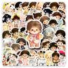 50 Cotton Doll Graffiti Stickers - Cute Cartoon Decorations for Phone, Water Cup, and Stationery DIY
