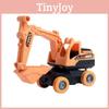Excavator Bulldozer Transport Truck Mixer Truck Kid Toy With Movable Joints For Toddler Play