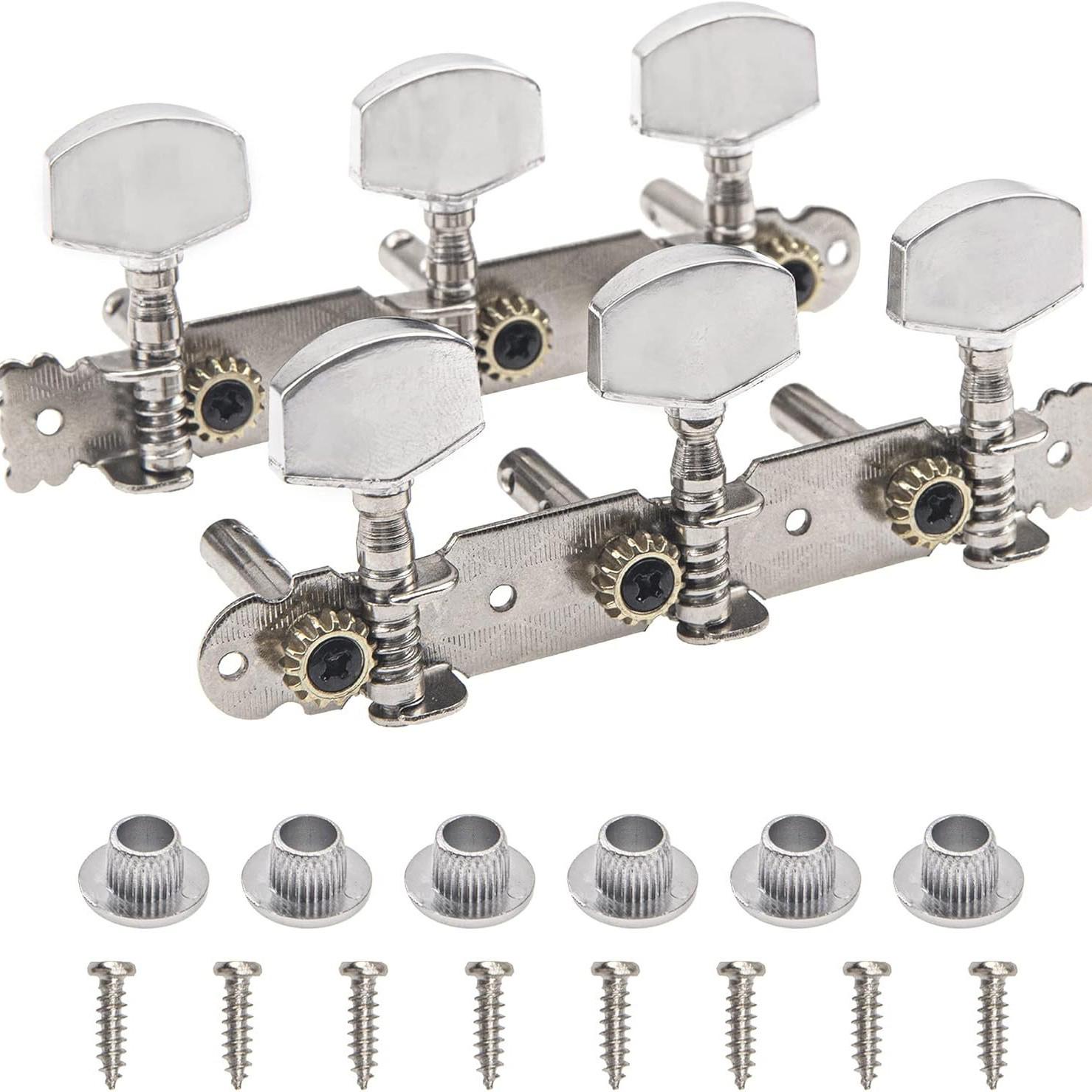 

Acoustic Guitar Semi-Closed Wooden Tuning Pegs & String Winder Set