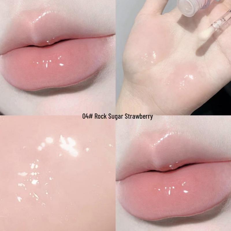 Gegebear Autumn/Winter Hydrating Glitter Lip Oil - Anti-Dryness, Plumping, Shiny Gloss