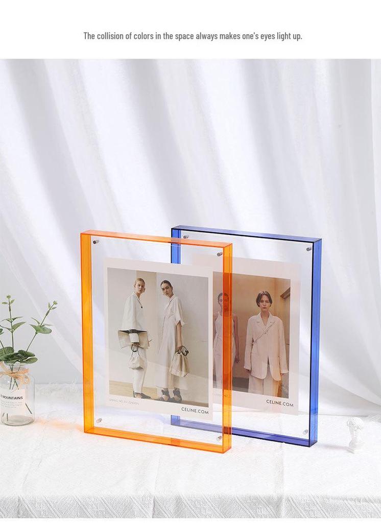 Modern Minimalist Rectangular Acrylic Wall Hanging Display Frame