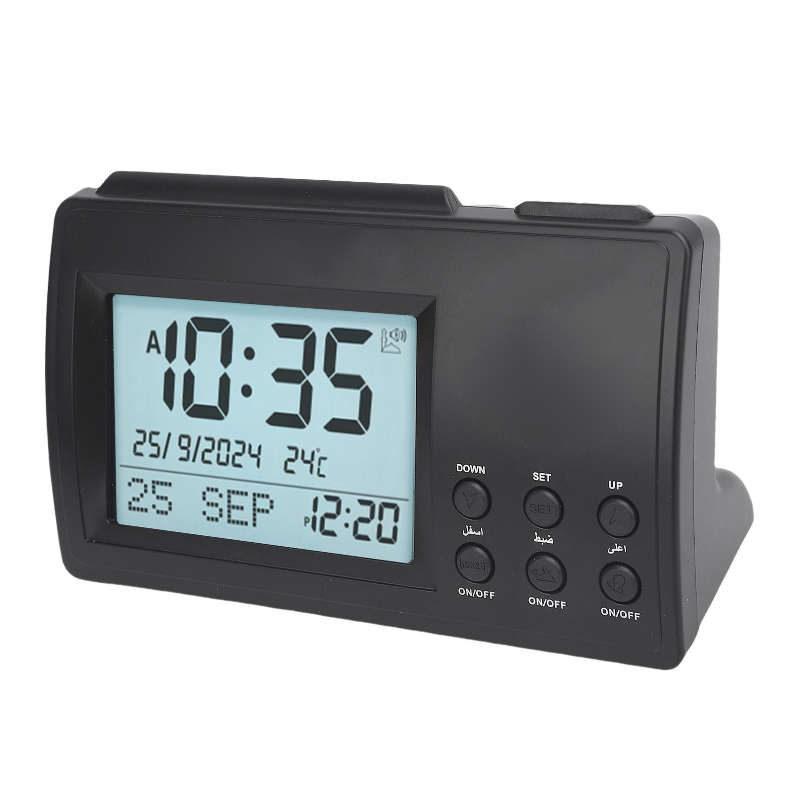 

Настольные часы Черный цвет ЖК-дисплей Многофункциональные Минималистичные Цифровые настольные часы для дома