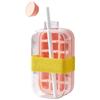 Ice Cube Bottle with Straw 2-in-1 Water Bottle with Strap Ice Cube Mold Portable Ice Cube Making Bottle for Outdoor Travel
