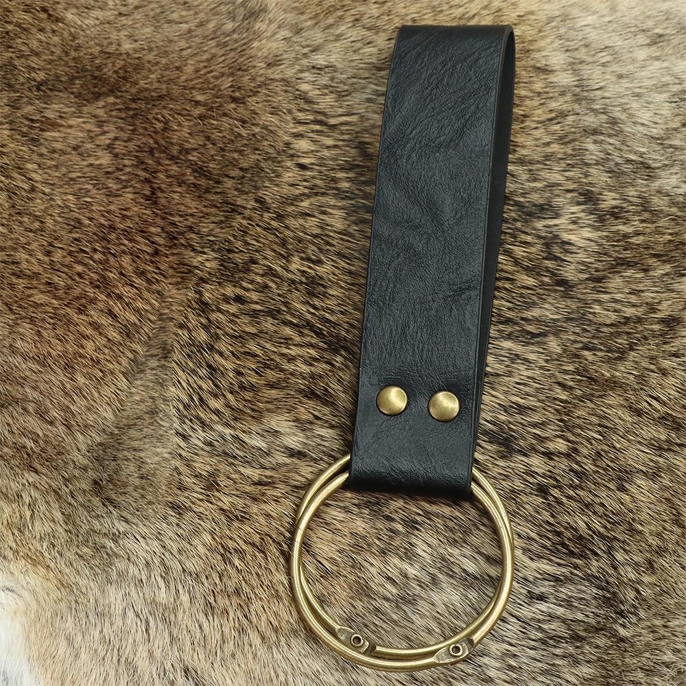 3pcs Medieval Vintage Print Belts Viking Warrior Waist Hanging Tool Fanny Pack Skirt Clip Halloween Role Play Props