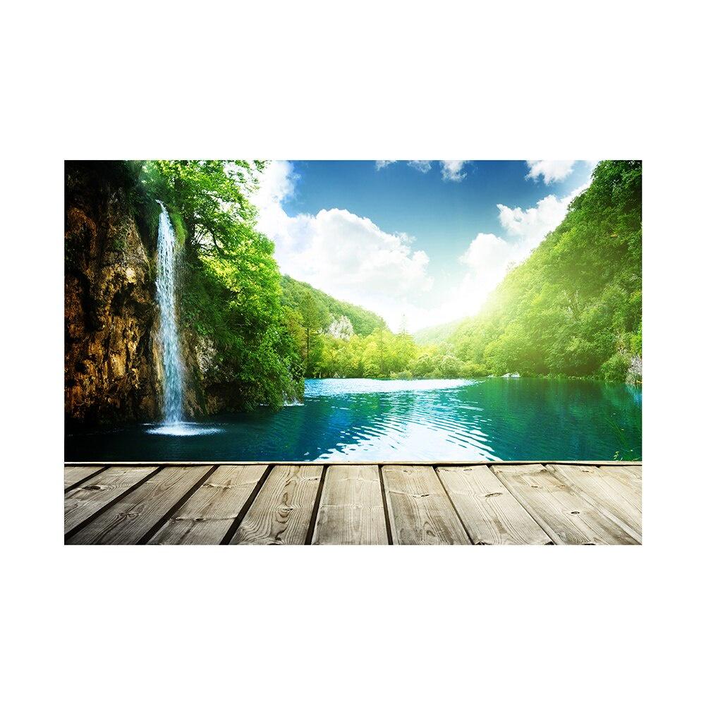 Doğal Manzara Arkaplanı Ahşap Zemin Fotoğraf Arkaplanı Bebek Duşu Doğum Günü Partisi Malzemeleri Dekor Afiş Fotoğraf Kabini Aksesuarı