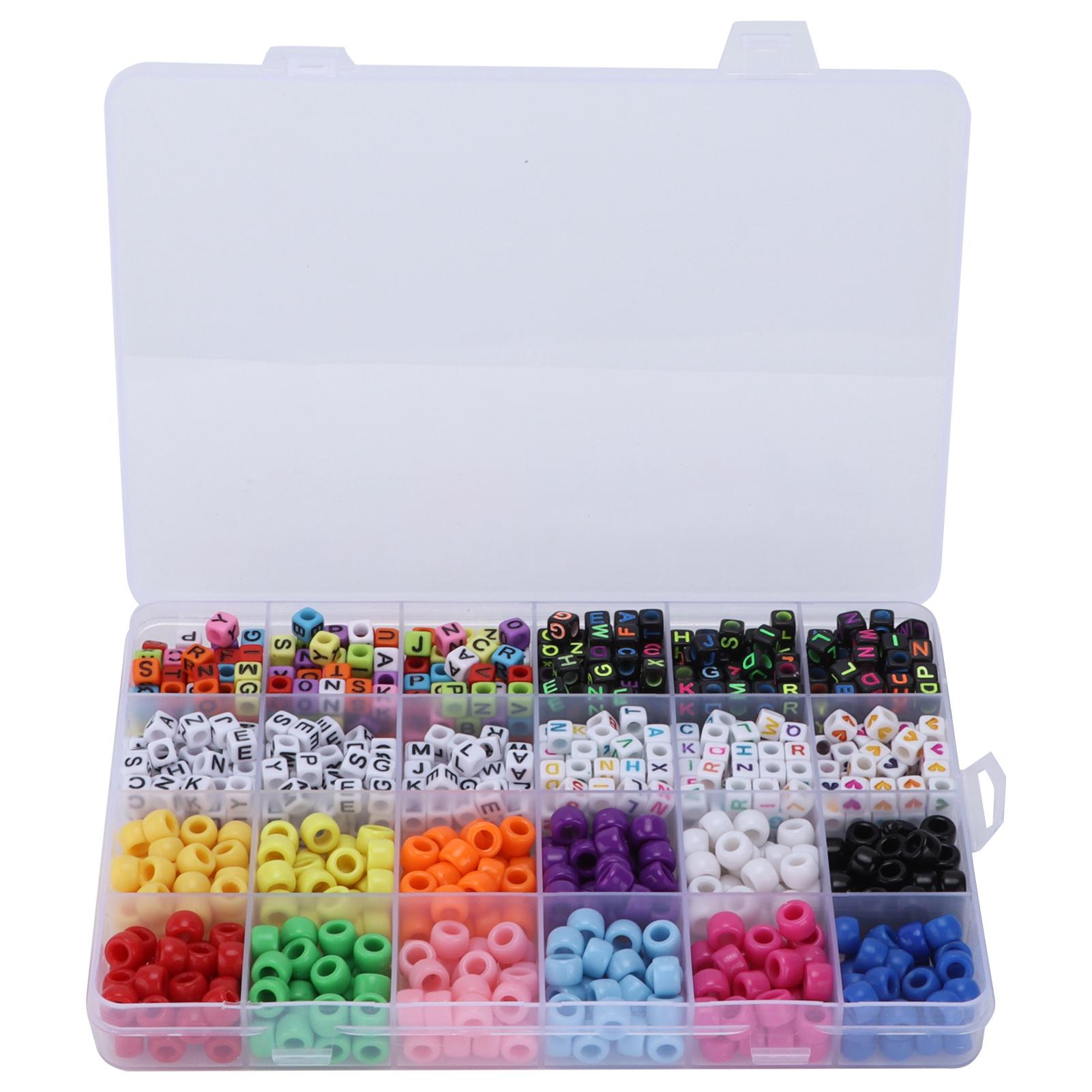 

Бусины с буквами 6 мм 10 цветов эластичная нить набор бусин с большим отверстием для рукоделия DIY ручная работа