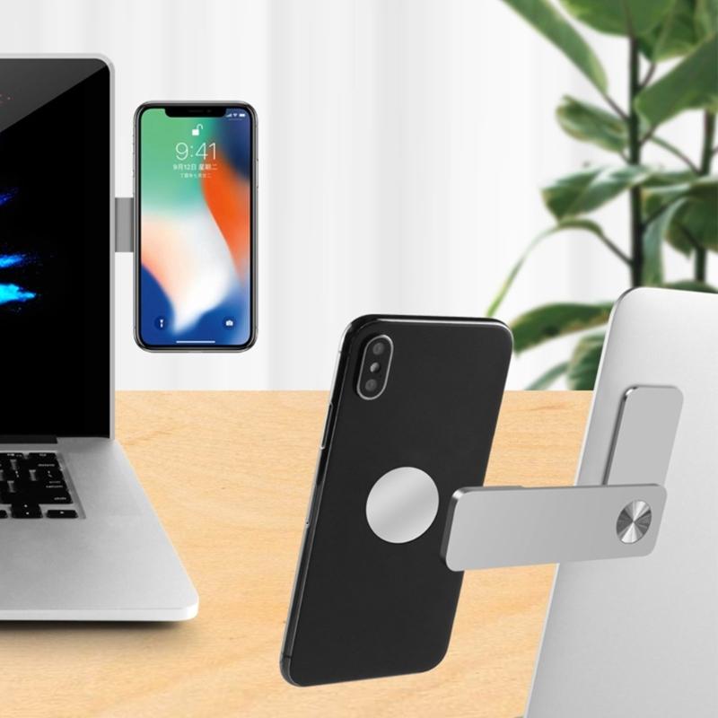 Aluminum Alloy Side Clamp Phone Stand Support Rack For Laptops Double Screen Magnetic Attachment Office Travel Essential