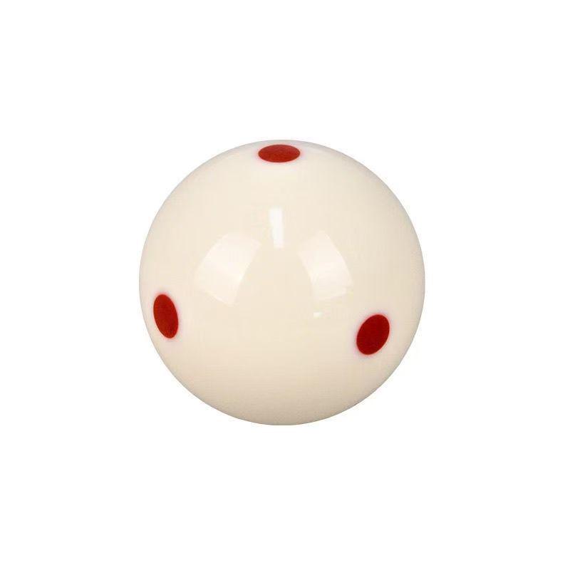 Billiard Cue Ball Set: Large White, Black Eight, Zero Ball, Red Six-Point Loose Balls