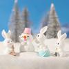 Christmas Decoration Santa Claus Snowman Figurine Fairy Christmas Miniatures Figurines Christmas Gifts DIY Home Decoration