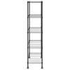Storage Shelving Unit with 5 Shelves and Casters 75 x 35 x 155 cm Black 250 kg Capacity