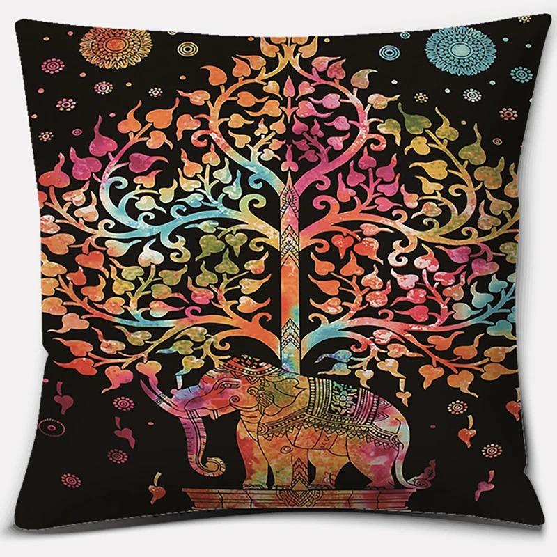 Elephant Pattern Decorative Pillowcase Bedding Home Decor Cushion Pillowcase