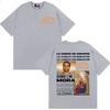 Rapper Mora Lo Mismo De Siempre Album T Shirt Men's Clothing Fashion Street T-shirts Casual Cotton Oversized Tshirt
