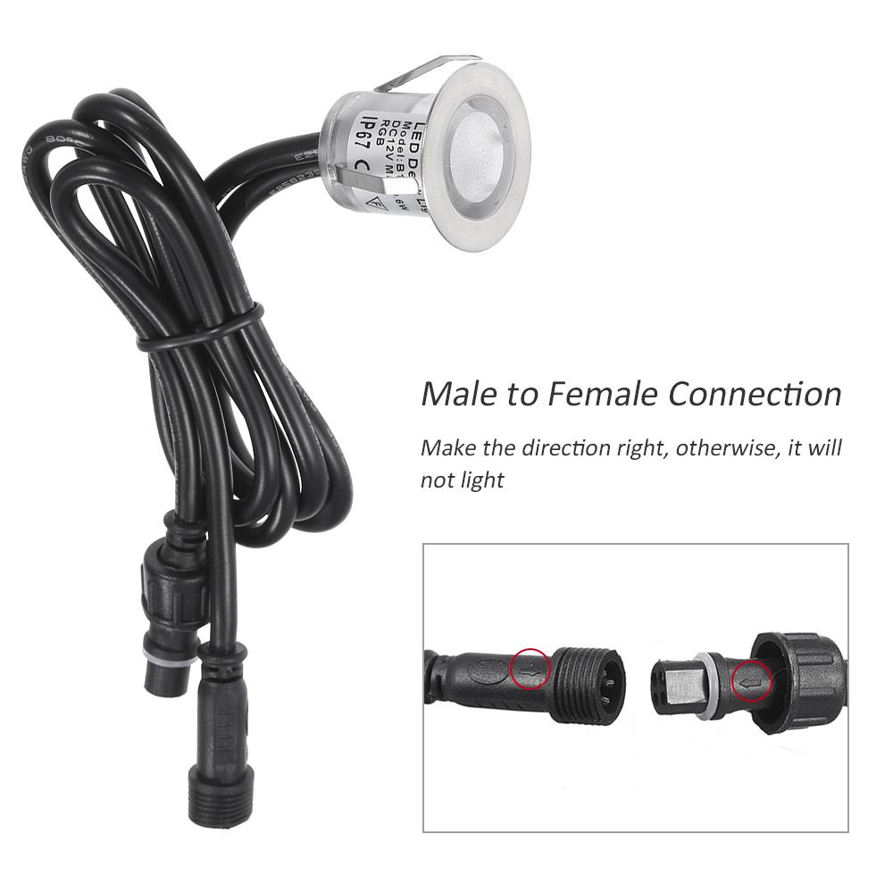 LEDs Deck Lights w/Remote Control 16 RGBW Colors&4 Lighting Mode Adjustable