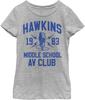 Netflix Stranger Things Hawkins AV Club Girls Short Sleeve Tee Shirt