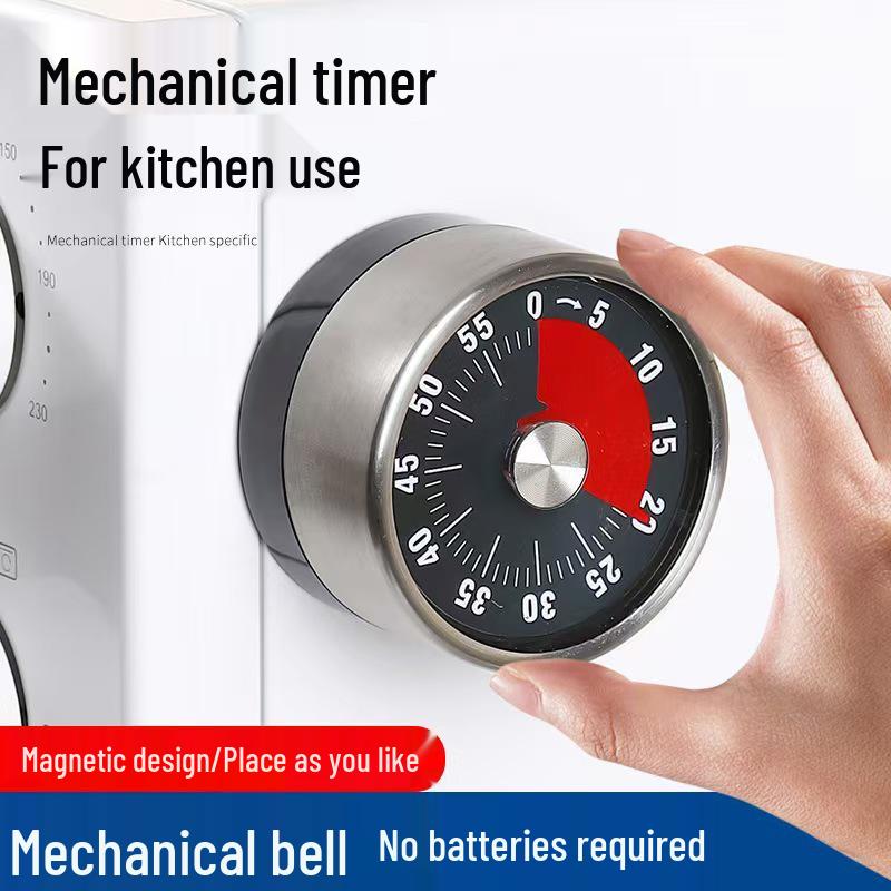 Stainless Steel Magnetic Kitchen Timer for Cooking and Study