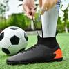 Men's Football Boots Rubber Soft Sole Short Nail Artificial Turf Leather Youth Kids Football Shoes