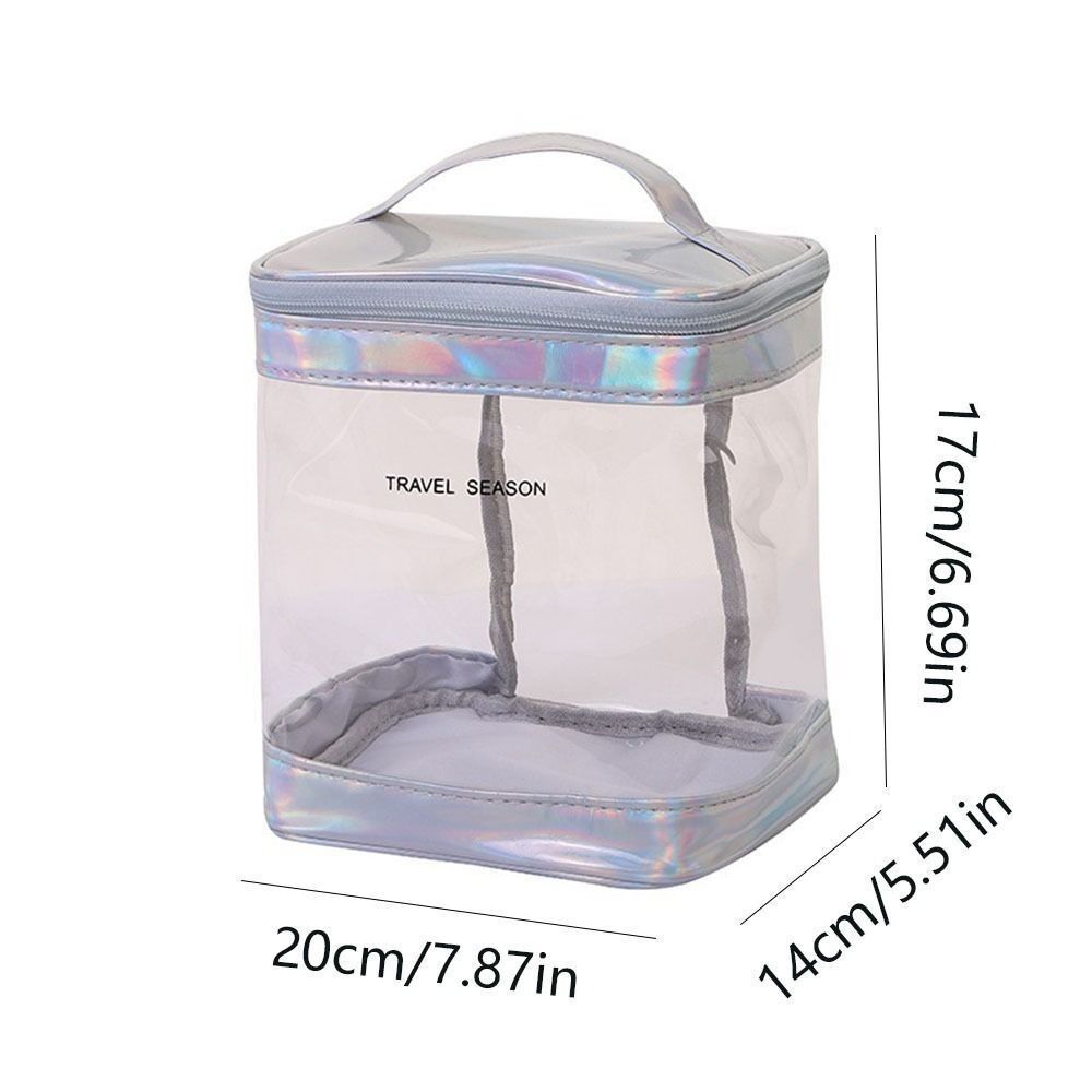 Mode PVC Kosmetiktasche Transparent Wasserdicht Kulturbeutel Aufbewahrungsbeutel Make-up Tasche Damen