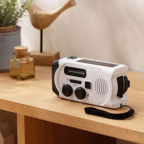 IRIS OHYAMA Radio Disaster Prevention Goods Disaster Prevention Radio Small Rechargeable Hand Crank LED Light Battery Portable Hand Crank Charging Rad