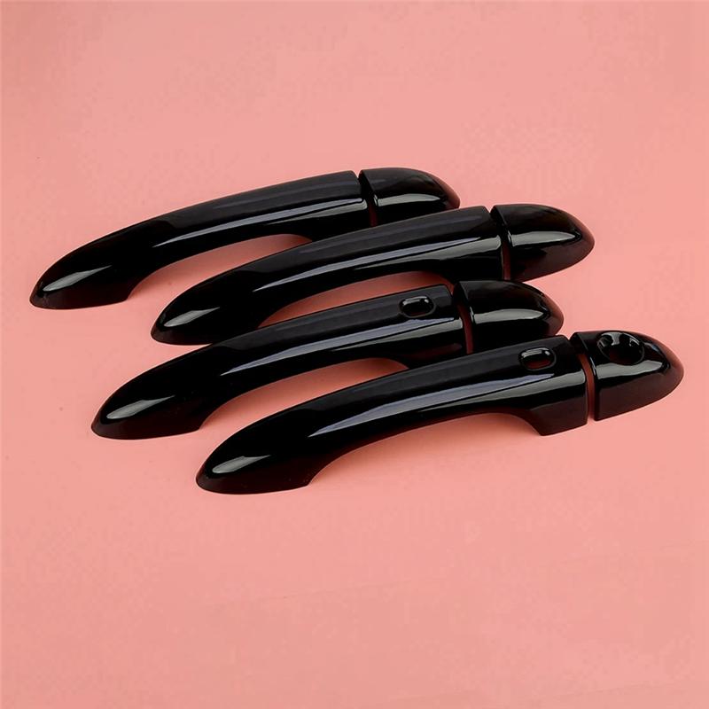 1 Set Glossy Black Smart Door Handle Cover Trim Fit For Maserati Ghibli Sedan 2014--A87Q