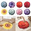 Baby Crawl Special-shaped Flower Carpet Sunflower Soft Blanket Non-slip 60x60cm Peony Floor Mat Tea Table