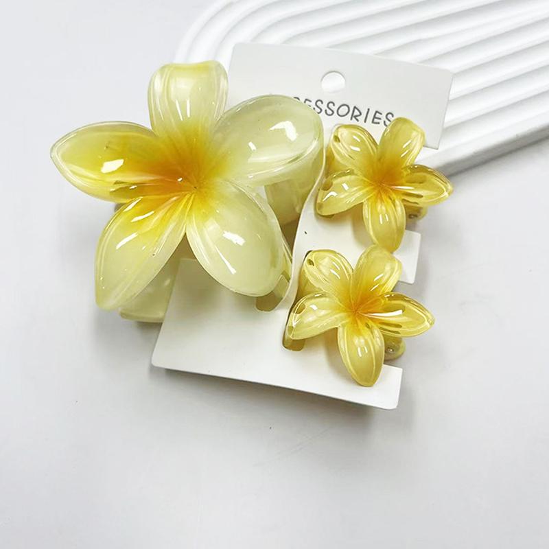 

3 шт. Красочные заколки для волос с градиентным цветом в виде цветов, милые заколки-бабочки, зажим-акула для женщин, девушек, пляжные аксессуары для волос, подарки