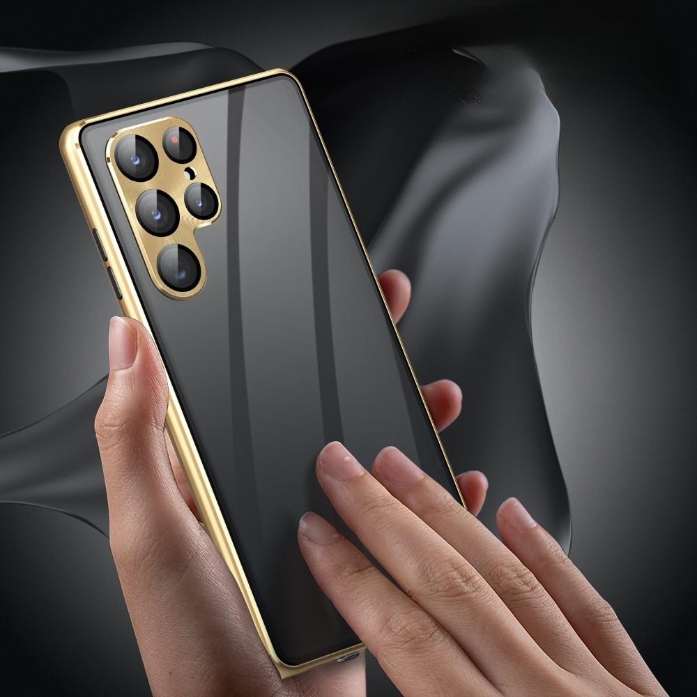 Samsung Galaxy S23 Ultra Case, Magnetic Dual Glass, Gold