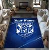 Canterbury-Bankstown Bulldogs Crystal Velvet Rug, Custom Name Text Personalized Non‑Slip Floor Mat for Home Decor Gift