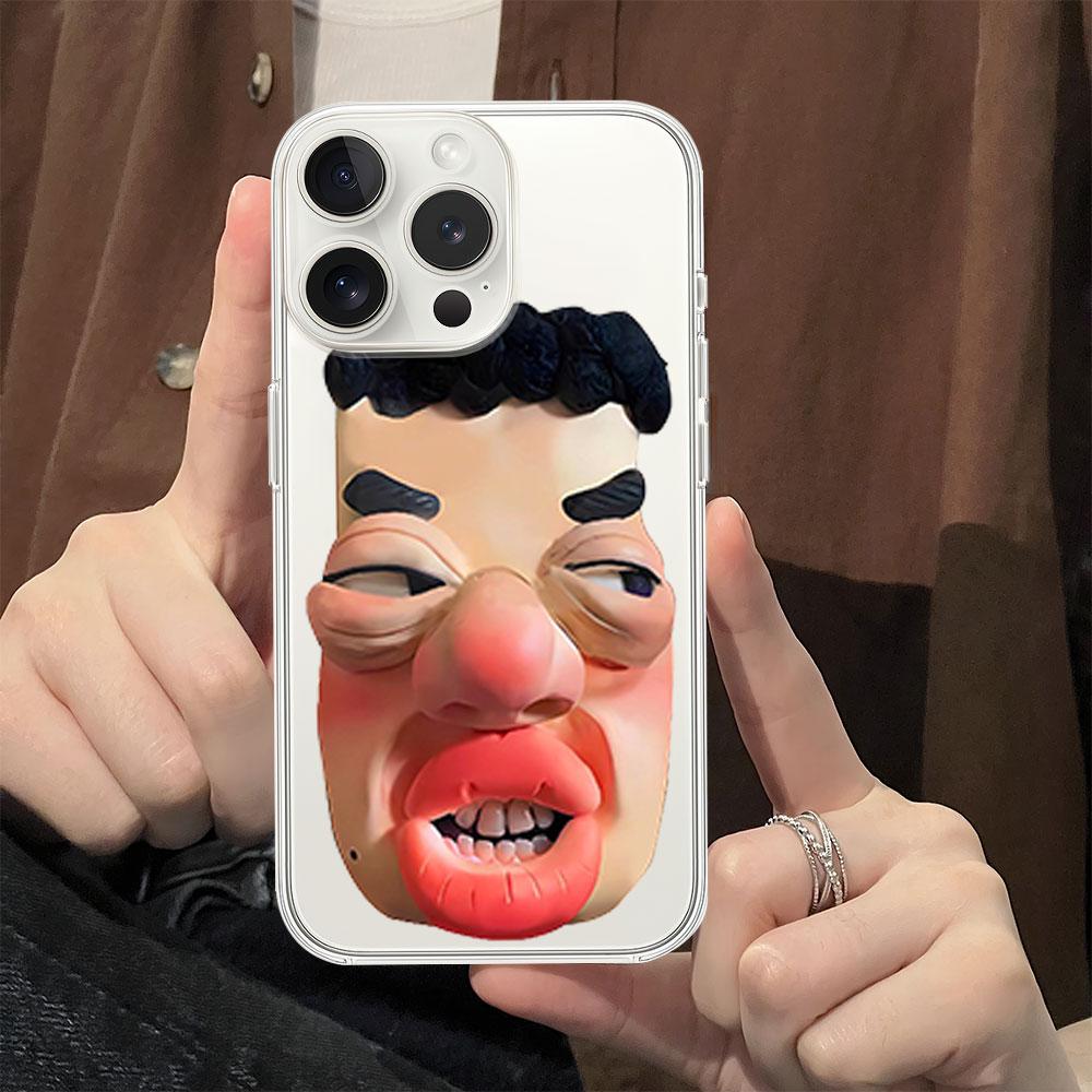 

Забавный креативный чехол для телефона для пары iPhone 11 12 13 14 15 16 Max Pro Plus прозрачный мягкий чехол IPHONE11 zomp