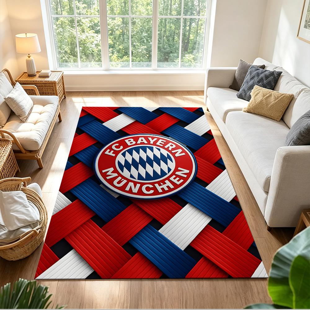 Bayern Munich Football Club Portable Floor Mat Soft Plush Water-resistant & Washable Kitchen & Bathroom Use Cute Cartoon Pattern Holiday Home Gift