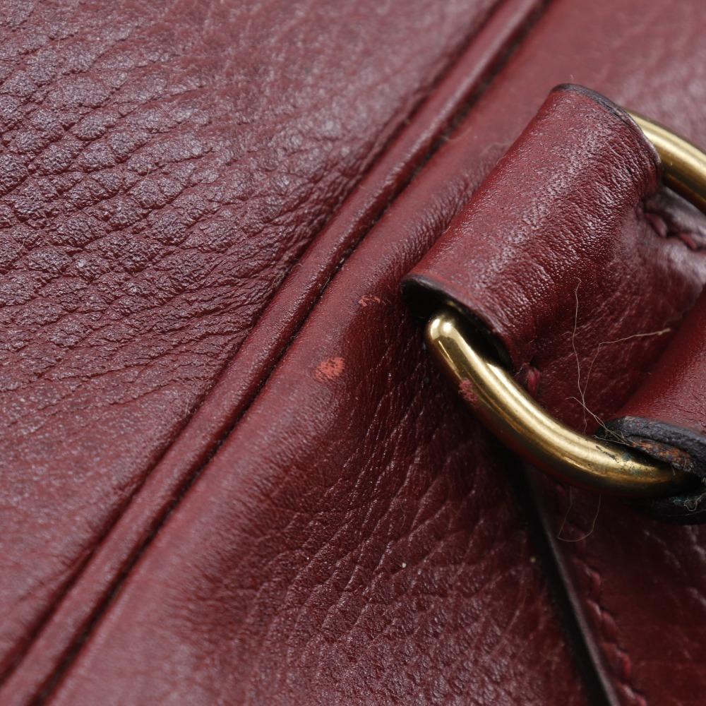 HERMES Plume45 Boston bag Bordeaux Ardenne Women Used