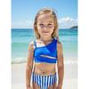 New Children's Swimsuit European and American Children's Bikini Single Shoulder Hollow Flat Angle Split Girls' Swimsuit