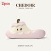 Apple Summer Unisex Eva Thick Sole Slipon House Slippers With Nonslip Function For Couples