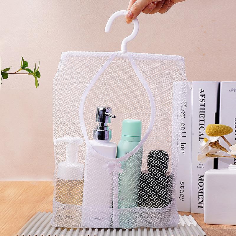 1Pc Multi-Functional Hanging Mesh Storage Bag, Polyester, Hand Wash Only, Space-Saving Organizer With Easy Access