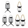1/2Pcs Solar USB Rechargeable Lantern IP65 Waterproof Flickering Flame Hanging Lantern 2 Modes Outdoor Garden Patio Camping Light