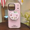 Film-Style Cute Cartoon MagSafe Magnetic Bracket with Strong Adsorption and Retractable Desktop Airbag for Trendy Females
