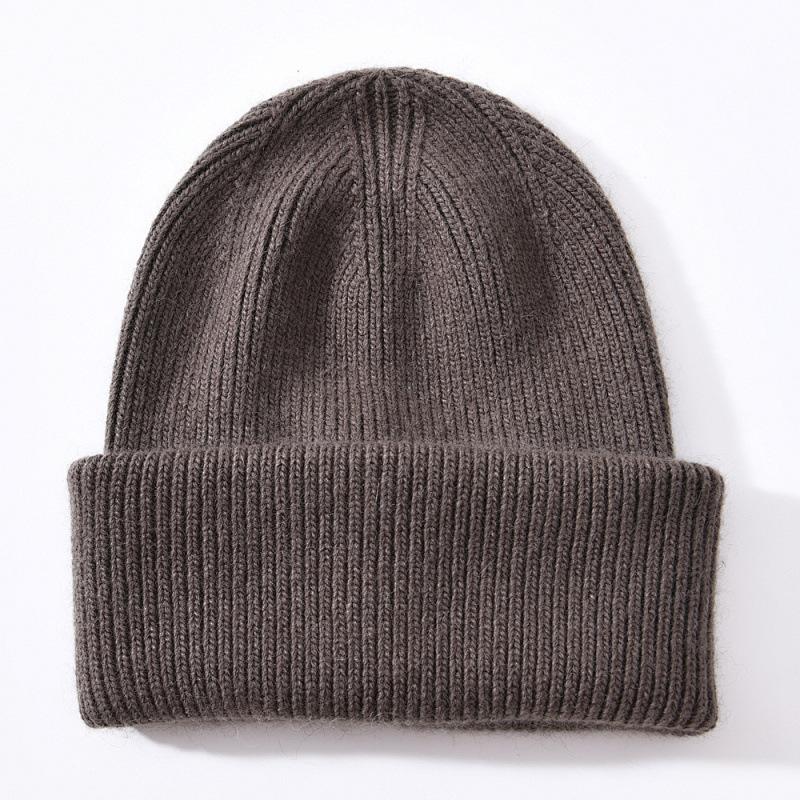 Angora Knitted Hat Angola Fashion Commuter Warm Face Small Solid Color Wool Hat